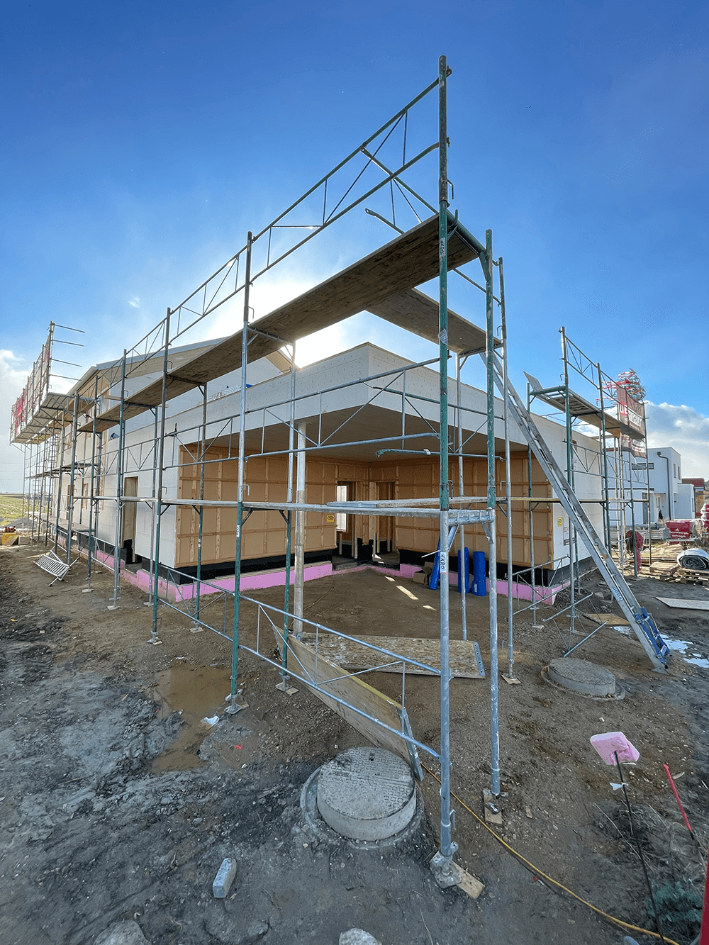 Gerüst Baustelle Villa